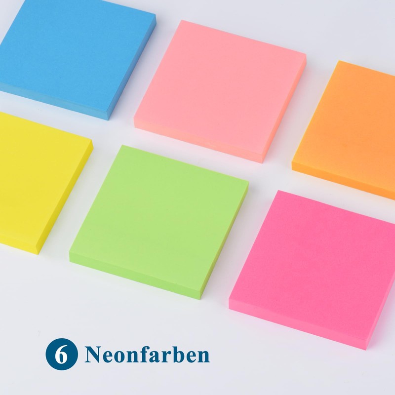 ZCZN Pack of 960 Sticky Notes 76 x 76 mm,