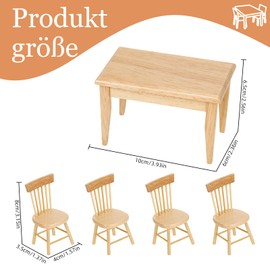 Dollhouse Furniture, Miniature Table and Chairs Miniature Furniture Gnome Table Gnome Furniture Dollhouse Accessories Gnome Chair Miniature Table Baking Accessories