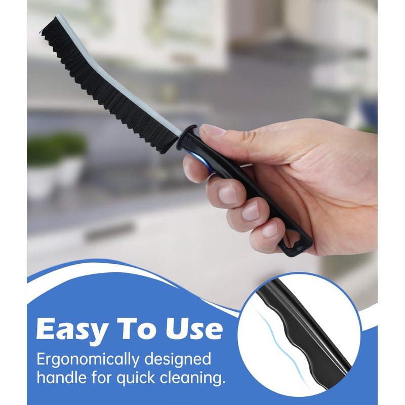 3 Piece Hard Bristle Corner Cleaning Brush, Split Cleaning Brush