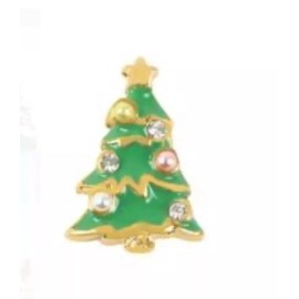 Origami Owl Charm HOLIDAY (new) PASTEL CHRISTMAS TREE CHARM - (CH3528)