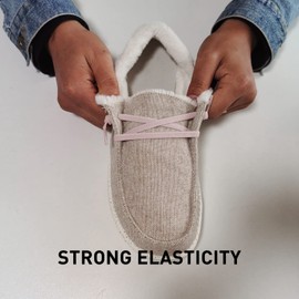 UamGlsob 2 Pairs Elastic Shoe Laces Replacement Laces for Shoes, Flat Shoelaces, Shoe Strings Replacement for Sneakers (Pink, 10Inch)