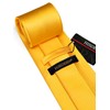 HISDERN Men's Wedding Ties and Pocket Square Solid Tie Cufflinks
