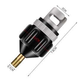 OAAO 1 Pc Black Air Valve Adapter, Inflatable Boat Pump, Men's Sup Adapter, Air Pump Adapter for Canoes, Inflatable Boats, Etc.