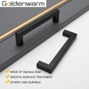 goldenwarm 6 Pack | 5" Drawer Pulls Black Cabinet Pulls