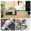 HITRENDS Tischsteckdose mit 2 USB und 2-Fach Steckdosenleiste, 2m Kabel,
