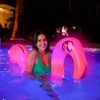 PoolCandy Inflatable Animal Swim Noodles (LED Flamingo)