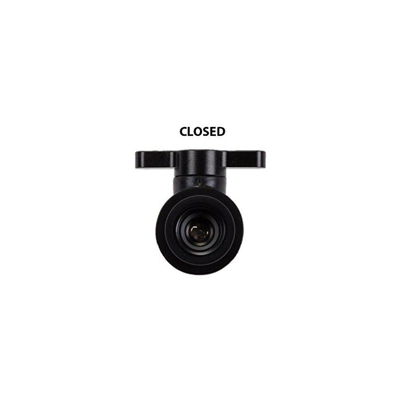 Barrow G1/4" Mini Valve with Aluminum Handle, Black Handle, Black