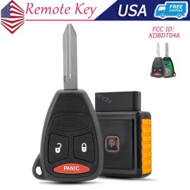 Unbranded For 2005 2006 2007 Dodge Magnum Remote Control Key Fob KOBDT04A OBD Program Tool