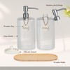 18Oz Soap Dispenser Set with Silver Stainless Steel Pump &