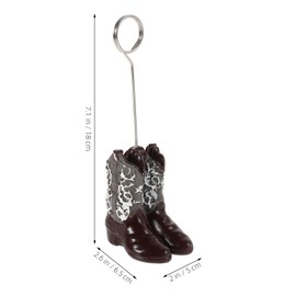 CIYODO Western Cowboy Boot Message Holder Photo Clip Decorative Centerpiece Versatile Use