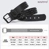 XZQTIVE Studded Belt Punk Rivet Belt Punk Leather Belt for