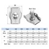 PATIKIL 5/64" / 2mm Simplex Bolt Wire Rope Clip, 8Pcs