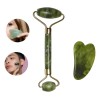 Rodillo De Jade Y Gua Sha Espátula Jade Facial En