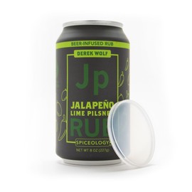 Spiceology & Derek Wolf - Jalapeno Lime Pilsner - Beer-Infused Barbecue Rubs, Spices and Seasonings - Use On: Beef, Chicken, Pork, Seafood, Vegetables or Marinades - 8 oz Can with Resealable Lid