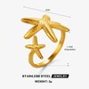 WETMT Gold Starfish Shell Ring for Women Irregular Starfish Ring