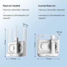 bixdo Countertop Rechargeable Water Flosser Cordless, 22OZ Large Tank & 10 Modes for Family, Braces & Gum Care, IPX7 Waterproof Dental Irrigator, Home and Travel