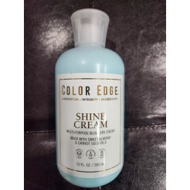 COLOR EDGE SHINE CREAM  NET 12 FL OZ MULTI-PURPOSE BLOW DRY CREAM W. ALMOND OIL