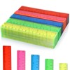 100 Pcs 6 Inch Ruler Bulk Plastic Flexible Rulers with