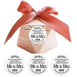 120PCS Hugs and Kisses From The New Mr & Mrs Wedding Favour Stickers Wedding Favour Label Craft Stickers Craft Wedding Stickers