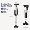 Folding Walking Cane with LED Light & Audible Alert Button,