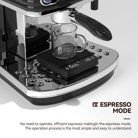 Mini Coffee Scale with Auto Timing, Rechargeable Espresso Scale with Timer, 2kg/0.1g High Precision Scale for Coffee Beans, Black