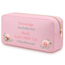 Christian Gifts for Women Birthday Bible Verse Makeup Bag Faith Religious Gifts for Women Coworker Friends Sister Catholic Spiritual Gifts Christmas Birthday Oxford Cloth Travel Toiletry Zipper Pouch