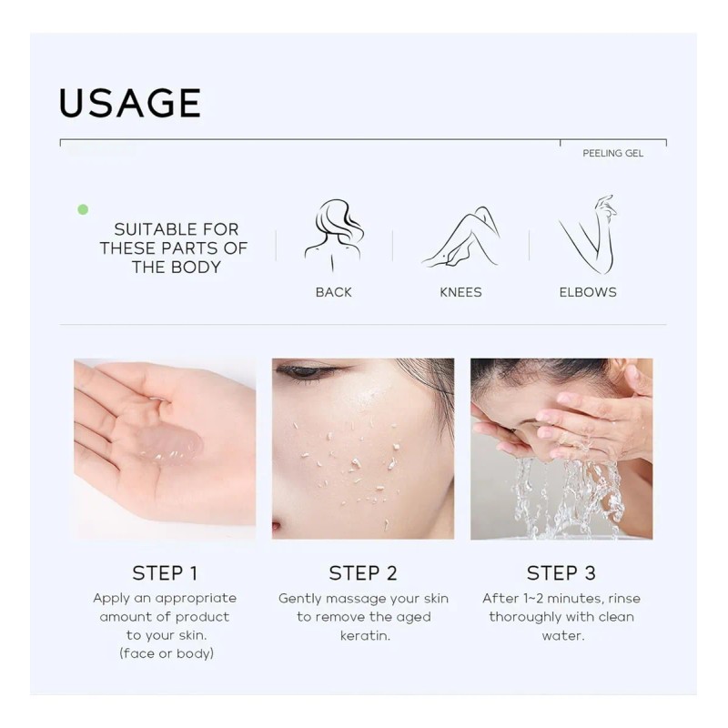 Gel Exfoliante Corporal,suave Hidrata Todas Pieles