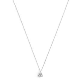 COACH Women's Signature Quilted Heart Pendant Necklace