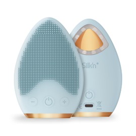 Silk'n Facial Cleansing Brush I Bright Lux I Skincare for Balanced Skin I 4-in-1 Face Brush with Infrared Technology, Blue