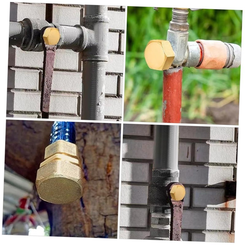BESPORTBLE Versatile Brass End Caps 6 Pack for Tubes Leakproof