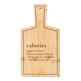 Eco-Friendly Bamboo Serving Board | Fun Calories Spin | Food Safe | Hand Wash