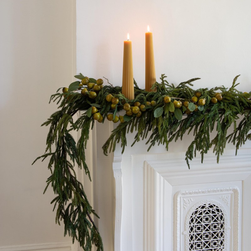 Afloral Faux Pear Fruit Branch - 39"