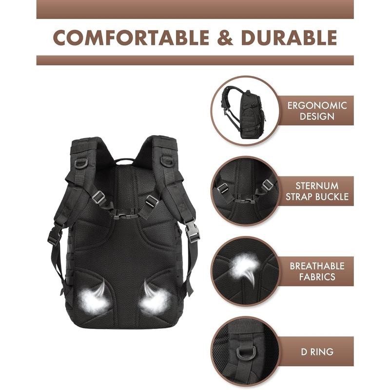 Tactical Laptop Backpack Military Backpack for Men Black Tactical Bag
