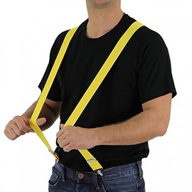Foxxeo Yellow Braces for Men and Women for 80s Theme Party Carnival and Fancy Dress Neon