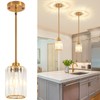 ZSMIHDOH 2 Pack Pendant Lights Kitchen Island, Modern Gold Crystal