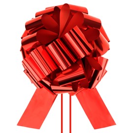 Red Large Pull Bows 12 inch Big Christmas Gift Bow for Present Car Bows Giant Ribbon Gift Bow for GiftWrapping Easter Wedding Birthday Party Flower Baskets Present Christmas Graduation Decor