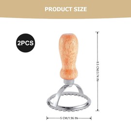 2 PCS Cookie Stamps Professional Christmas Cookie Cutter Cookie Press Circular Wooden Cookie Molds Baking Tools for Kitchen,DIY Homemade Cookies