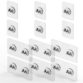 Jovware Adhesive Hooks for Shower Caddy, Bathroom Shelf Adhesive, Adhesive Hooks Shower, Shower Shelf Adhesive Replacement, Shower Caddy Adhesive Replacement Stickers, Shower Adhesive Hooks 12 Pack