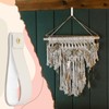 Creamy White Wall Hooks - 8 Pcs Leather Strap Curtain