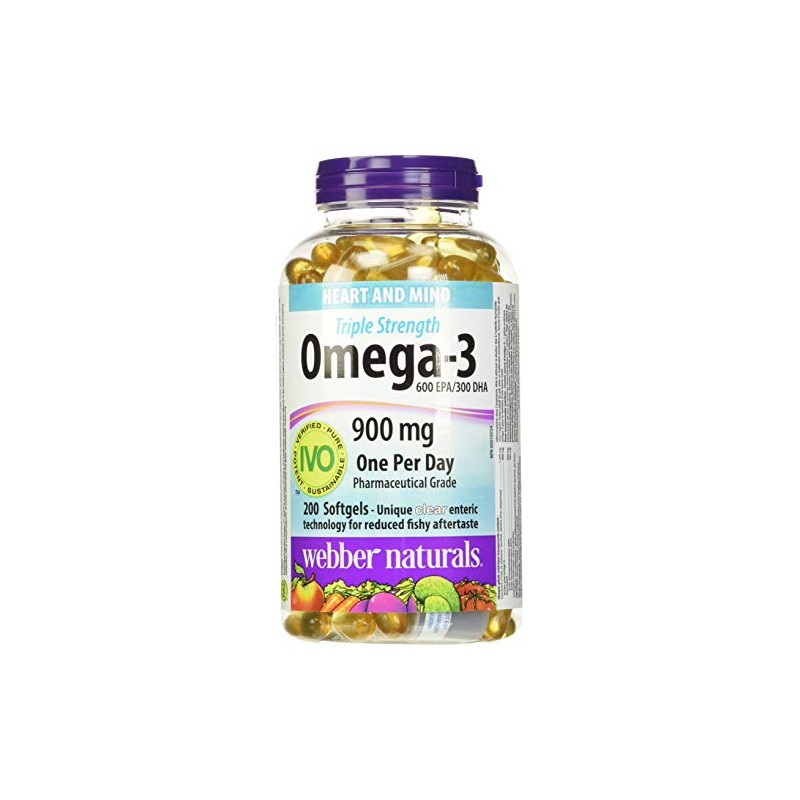Webber Naturals Triple Strength (Omega 3) 900 Mg 200 Softgels,