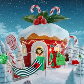 11 Pieces Christmas Elf Doll Accessories Set Include Elf Sleeping Bag Scarf Mask Bathrobe Shoes Hammock Apron Chef Hat Glasses Christmas Tree Xmas Wreath Fit for Elf Dolls, Doll is Not Included