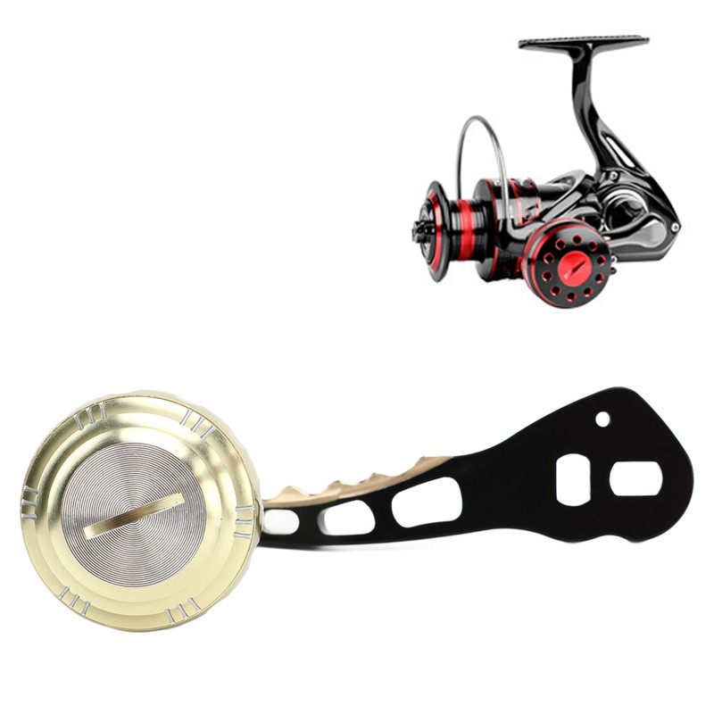 Fishing Reel Handle Aluminum Alloy Prevent Slip Ergonomic Replacement Baitcasting