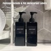 Black Soap Dispenser with Waterproof Labels, Thickened Plastic Hand Soap