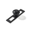 khtumeware 5 Pack 1-1/4 Inch Black Cabinet Knobs Backplate with