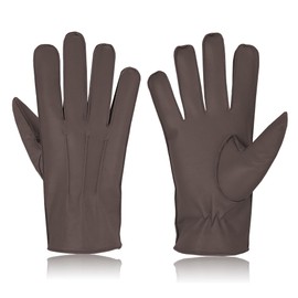 SWIFT WEAR Mens Leather Driving Gloves Unlined Retro Vintage Classic Stylish Genuine Real Leather Warm Thermal Winter Black Chauffeur Gloves (Dark Brown, M)