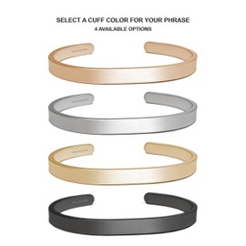 Dolceoro Hakuna Matata - Inspirational Mantra Cuff Bracelet Jewelry, 6mm Wide, Satin Finish 316L Surgical Stainless Steel