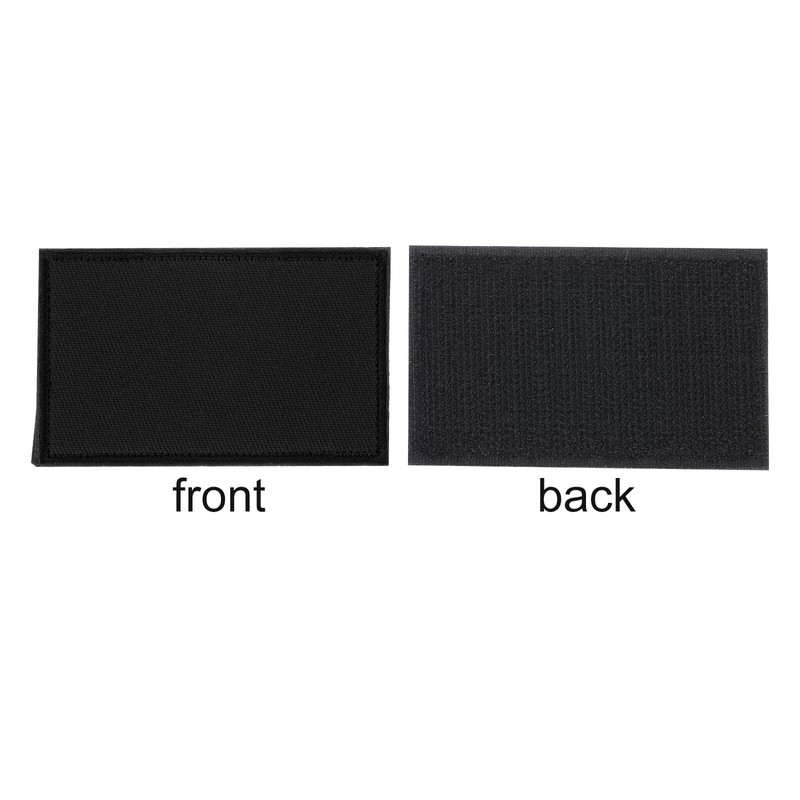 sourcing map Solid Black Flag Patch Flags Embroidered Patches Blank