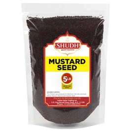 Black Mustard Seed 5 LB | 80 oz | Whole Spice (Kali Rai)~ All Natural | Gluten Friendly | NON-GMO | Vegan | Indian Origin