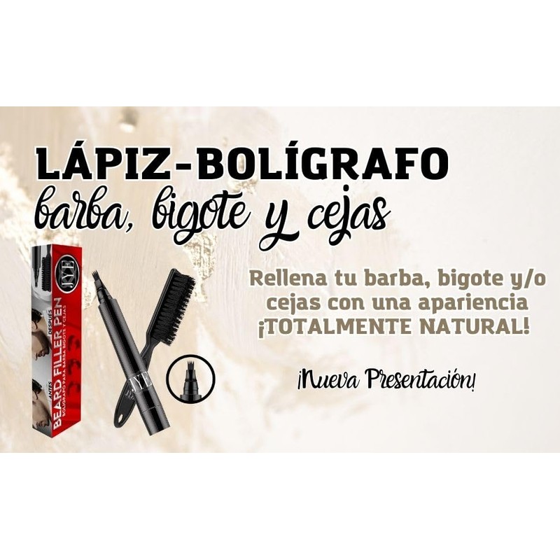JYE Lapiz Bolígrafo para rellenar Barba, Bigote y Cejas, unisex.