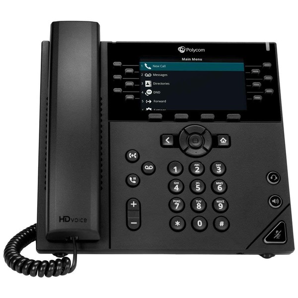 Polycom VVX 450 12-Line Desktop Business IP Phone with Power Supply (Renewed)